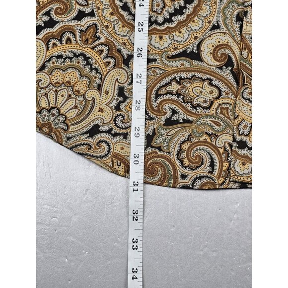 Tallia Dress Shirt Mens XL. Paisley Hounds Tooth. Polyester & Spandex Button Up. - Picture 6 of 8